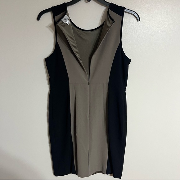 Womens Worthington Colorblock Sheath Dress Career Wear Black/Taupe Size 10 - Picture 10 of 10